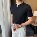 Classic Blend Polo Shirt with Ribbed Cuffs and Collar