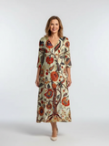 Dragana | Floral Long-Sleeve Midi Dress