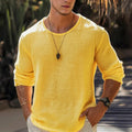 Cotton Linen Long Sleeve Tee – Everyday Layering Piece