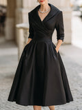 Havva | Collared A-Line Midi Dress