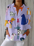 Dauphine | Playful Illustrated Button Blouse