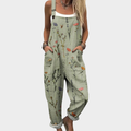 Delvine | Printed Wide-Leg Overalls