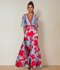 Eleonore | Floral Wrap V-Neck Maxi Dress