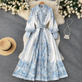 Elspeth | Belted Floral A-Line Dress