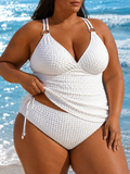 Elvire | Textured Tankini Set With Pockets