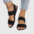 Emila | Stretch-Strap Slingback Flat Sandals for Women