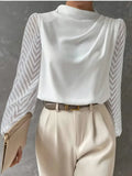 Evadne | Ruched Illusion-Sleeve Blouse