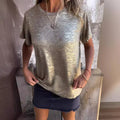 Faustine | Shimmering Metallic Blouse