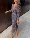 Faye | Printed A-Line Maxi Dress