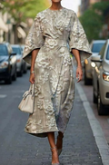 Federica | Kimono Sleeve Belted Midi Dress