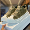 Felix | Olive Knit Low-Top Skate Shoes for Men