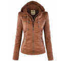 Fernanda | Hooded Zip-Up Modern Leather Jacket