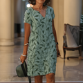 Fleur | Botanical V-Neck Mini Dress