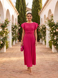 Ganna | Pleated Wistful Midi Dress