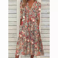 Daiva | V-Neck Serene Midi Dress