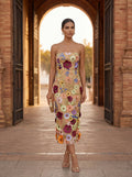 Gioia | Floral Strapless Midi Dress