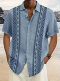 Geometric Print Camp Shirt – Vacation Ready Style