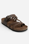 Hayleigh | Braided Buckle Toe-Loop Slide Sandals for Women
