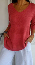 Juliette | Longline V-Neck Knit Tunic