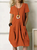 Helena | Gathered Pocket Midi Dress