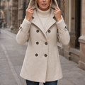 Edwina | Double-Breasted Hooded Peacoat