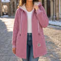 Odile | Hooded Pile-Texture Jacket