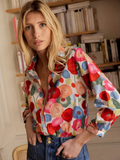 Honorine | Bold Floral Button-Down Blouse