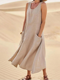 Ilaria | Paneled Sleeveless Midi Dress
