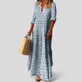 Innocenza | Boho Printed V-Neck Maxi Dress