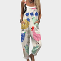 Iolanthe | Wide-Leg Printed Overall Pants