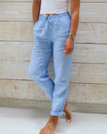 Isabeau | Drawstring Straight-Leg Pants