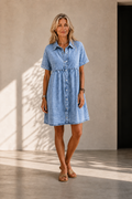 Caitriona | Shirt Delicate Midi Dress
