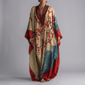 Floral Batwing Maxi Dress – Flowing Kimono Style