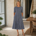 Jonquil | Casual Floral A-Line Midi Dress