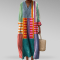 Jovana | Geometric Long-Sleeve Maxi Dress