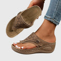 Kaylie | Cutout Toe-Post Wedge Sandals for Women