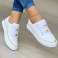 Lavinia | Gold-Accent Lace-Up Sneakers