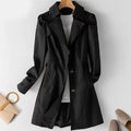 Leire | Belted Notch-Lapel Quiet Trench Coat