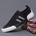 Leo | Black Canvas Vulcanized Skate Shoes for Men