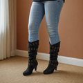 Ines | Studded Slouch Knee-High Boots