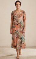Lantana | V-Neck Wistful Midi Dress