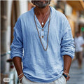 Linen Henley Tunic Shirt – Relaxed Coastal Style
