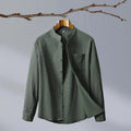 Mandarin Collar Linen Shirt – Relaxed Everyday Layer