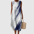 Katri | Abstract Sleeveless Midi Dress