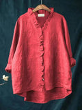 Marcelline | Ruffle Neckline Summer Blouse