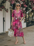 Liridona | Short-Sleeve Sun-Kissed Midi Dress