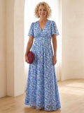 Ambika | Floral Short-Sleeve Maxi Dress