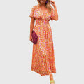 Maxi Dress – Floral Short-Sleeve Maxi