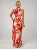 Elisabetta | Print Halter Maxi Wedding Guest Gowns