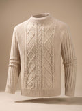 Tobias | Mock-Neck Cable Knit Pullover Sweater